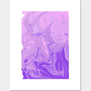 ABSTRACT LIQUIFY EFFECT PURPLE PASTEL COLOR Posters and Art